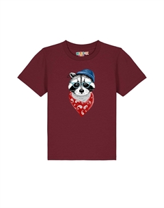 Футболка с принтом WASCHBÄR, цвет burgundy Watapparel