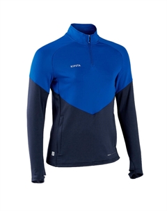 Футбольная толстовка для девочек на молнии 1/2 - Viralto синий, цвет blau Kipsta