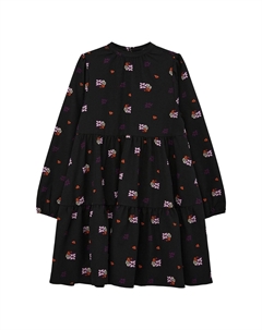 Платье повседневное CRÊPE MIT RAFFUNG, цвет schwarz S.oliver