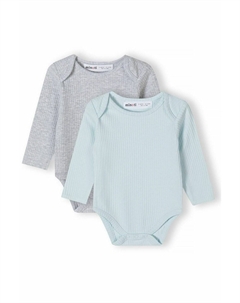 Боди 2 PACK, цвет grey blue Minoti
