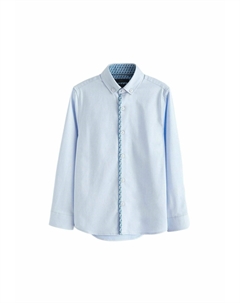 Рубашка WITH TRIM REGULAR FIT, цвет blue Next