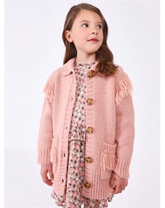 Кардиган стандартного кроя, розовый Mayoral