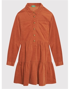 Платье на каждый день, стандартного кроя, коричневый United colors of benetton