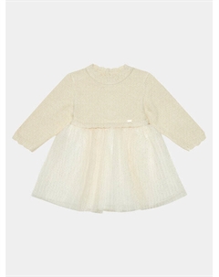 Платье на каждый день, стандартного кроя, бежевый Mayoral