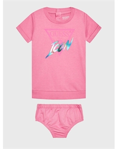 Платье на каждый день, стандартного кроя, розовый Guess