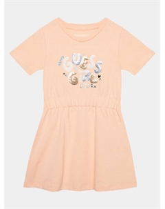 Платье на каждый день, стандартного кроя, коралловый Guess