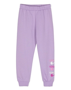 Kids спортивные брюки с принтом Medusa Safety Pin, фиолетовый Versace