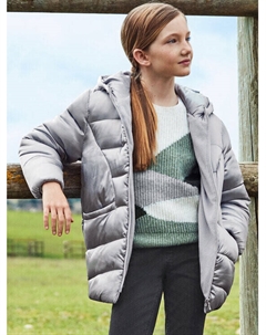 Пуховик стандартного кроя, серый Mayoral