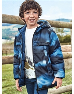 Пуховик стандартного кроя, синий Mayoral