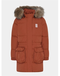 Пуховик стандартного кроя, коричневый Lego