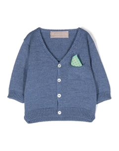 Кардиган с V-образным вырезом, синий La stupenderia