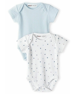 Боди 2 PACK, цвет light/blue/white Minoti