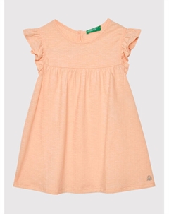 Летнее платье стандартного кроя, оранжевый United colors of benetton