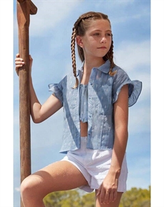 Детские хлопковые шорты, белый Mayoral