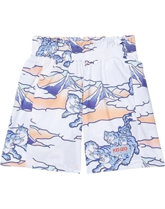 Шорты Poplin All Over Print Shorts, белый Kenzo