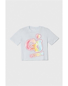 Детская хлопковая футболка, синий Guess