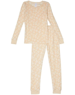 Пижамный комплект Brushed Thermal Two-Piece Sets, цвет Soft Leo Calvin klein