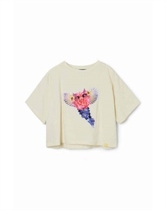 Детская хлопковая футболка, белый Desigual