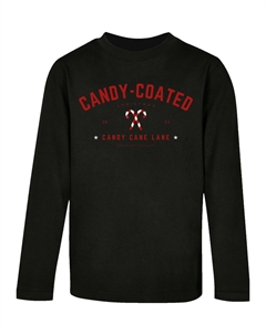 Футболка Longsleeve Weihnachten Candy Coated Christmas, черный F4nt4stic