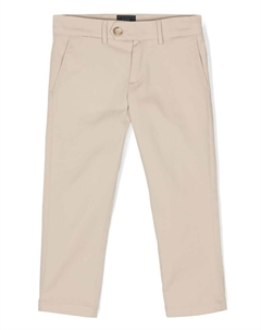 Брюки чинос с вышитым логотипом, нейтральный цвет Fay