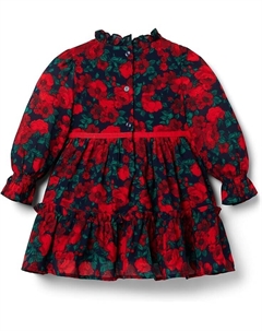 Платье Rose Print Dress, синий Janie and jack