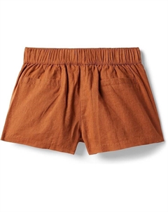 Шорты Linen Shorts, коричневый Janie and jack