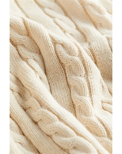 Хлопковый свитер косой вязки, бежевый H&m