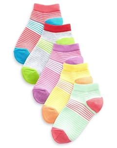 Носки 5 Pack Cotton Rich Bright Stripe Trainer Socks, мультиколор Next