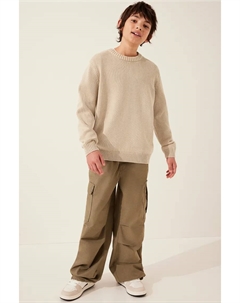 Свитер свободного кроя, бежевый H&m