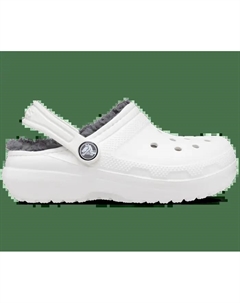 Классические сабо на подкладке для малышей, цвет White / Grey Crocs