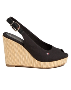 Легендарные туфли на танкетке на платформе, черный Tommy hilfiger