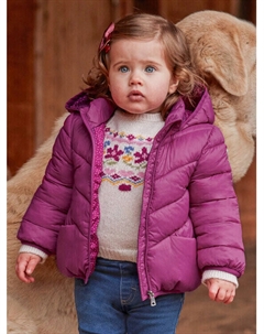 Пуховик стандартного кроя, розовый Mayoral