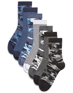 Носки 7 Pack, цвет blue camouflage stripes Next