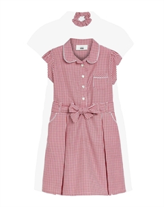 Платье-рубашка Gingham Bow, красный Next