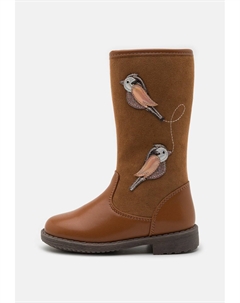 Высокие сапоги, коньяк Friboo