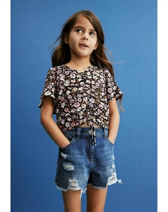 Блузка Ruched Regular Fit, цвет black ditsy Next