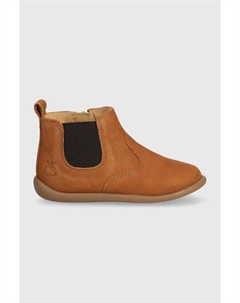 Детские замшевые туфли на плоской подошве, коричневый Pom d'api