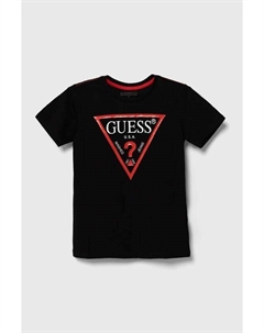 Хлопковая футболка для детей, черный Guess