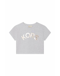 Хлопковая футболка для детей, серый Michael kors