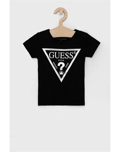 Хлопковая футболка для детей, черный Guess