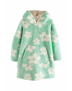 Флисовая толстовка Hooded Regular Fit, цвет green white daisy Next