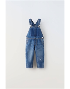 Джинсовый комбинезон, средне-синий Zara