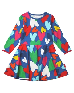 Платье Skater mit Herz Print, красочный Toby tiger