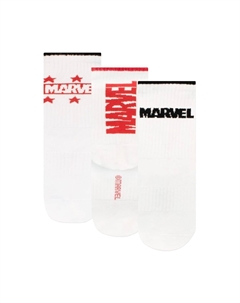 Набор спортивных носков с логотипом, 3 шт., белый Marvel
