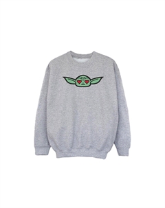 Толстовка The Mandalorian Grogu Heart Eyes, серый Star wars