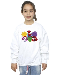 Толстовка с лицами паука и его удивительных друзей, белый Marvel