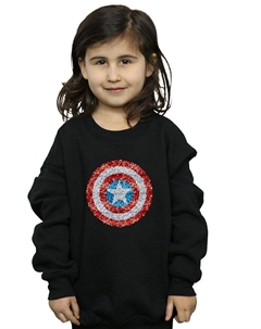 Толстовка с пиксельным щитом «Капитан Америка», черный Marvel