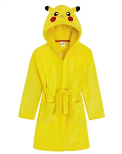 Пышный халат с капюшоном Pokemon, желтый