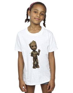 Хлопковая футболка I Am Groot Wave Pose, белый Marvel