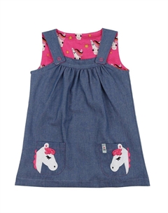 Двусторонний сарафан из конского и джинсового ткани, мультиколор Lilly + sid